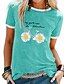 billige T-shirts-Dame T skjorte Blomstret Blomsternål i krystall Rund hals Grunnleggende Topper Svart Lilla Gul
