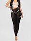 cheap Graphic Chic-Women&#039;s Sporty Comfort Sports Gym Yoga Leggings Pants Striped Ankle-Length Print Black