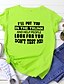 economico T-Shirt-Per donna maglietta T-shirt bordeaux 100% cotone Pop art Alfabetico Testo Giornaliero Fine settimana Nero Bianco Giallo Stampa Manica corta Essenziale Rotonda Standard Estate