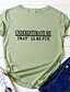 preiswerte T-shirts-Damen T-Shirt Grafik Text Buchstabe Druck Rundhalsausschnitt Grundlegend Oberteile 100% Baumwolle Weiß Schwarz Purpur