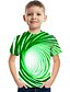 abordables T-shirts et chemises pour garçons-Garçon T-shirt Manche Courte T-shirt Tee-shirts Géométrique Bloc de couleur 3D Print 3D effet Actif Sportif Vêtement de rue Polyester Spandex Enfants Bébé Imprimer Graphique imprimé en 3D Chemise