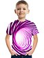 billige T-shirts &amp; Trøjer til Drenge-Drenge T-shirt Kortærmet T-shirt Geometrisk Farveblok 3D Print 3D-udskrivning Aktiv Sport Gade Polyester Spandex Børn Baby Trykt mønster 3D-printet grafik Skjorte