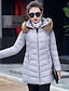 billige Damedunjakker og anorakker-hot salg kvinders parka vinterfrakke overfrakke lang dun dunjakke outwear (grå, XL)