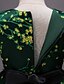 abordables Robes pour Filles-Robe Fille Enfants Petit Fleurie Broderie Soirée Mariage Utilisation Vert Rouge Coton Polyester Sans Manches Soirée Robes 3-13 ans