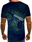 baratos Tank Tops-Homens Casual Impressão 3D Camiseta 3D Manga Curta Taxas Com Transparência Blusas Roupa de Esporte Esportes Dourado Vermelho Azul Marinha / Verão