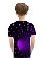 abordables T-shirts et chemises pour garçons-Garçon 3D Bloc de couleur à imprimé arc-en-ciel 3D Print T-shirt Tee-shirts Manche Courte 3D effet Eté Sportif Vêtement de rue basique Polyester Spandex Enfants 3-12 ans