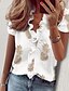 cheap Tops &amp; Blouses-Women&#039;s V Neck Puff Sleeve Blouse Casual Work