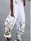 abordables Combinaisons femme-Combinaison-pantalon Femme Motif Papillon Col Droit du quotidien Sans Manches Confortable S Printemps