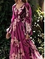 cheap Maxi Dresses-Women&#039;s Floral Print Long Swing Dress
