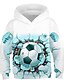 cheap Boys&#039; Hoodies &amp; Sweatshirts-Boys 3D Football Hoodie Long Sleeve 3D Print Active Sports Streetwear Polyester Kids 3-12 Years Daily