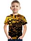preiswerte Jungen T-Shirts &amp; Hemden-Kinder Jungen T-Shirt Kurzarm Regenbogen 3D-Druck Grafik 3D-Druck Farbblock Aktiv Strassenmode Sport 3-12 Jahre / Sommer