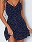cheap Mini Dresses-Women&#039;s Strap Dress Mini Dress Polka Dot Sleeveless Summer Spring Backless Casual V Neck 2023 S M L XL 2XL