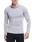 cheap Men&#039;s Clothing-Men&#039;s T shirt Tee Solid Color Round Neck Sports Outdoor Long Sleeve Tops Polyester Sexy Sports White Black Gray / Wash separately