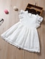 cheap Girls&#039; Dresses-Kids Toddler Little Girls&#039; Dress Solid Colored White Black Yellow Knee-length Sleeveless Active Cute Dresses Children&#039;s Day Loose