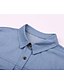 cheap All Sale-Women&#039;s Denim Shirt Dress Knee Length Dress Blue Dark Blue Short Sleeve Square Ruched Pocket Button Spring Summer Shirt Collar Hot Casual 2021 S M L XL XXL 3XL / 100% Cotton / 100% Cotton