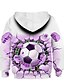cheap Boys&#039; Hoodies &amp; Sweatshirts-Boys 3D Football Hoodie Long Sleeve 3D Print Active Sports Streetwear Polyester Kids 3-12 Years Daily