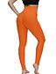 preiswerte Yoga-Leggings-Damen Yogahose Bauchkontrolle Kolbenheber Rasche Trocknung Scrunch Butt Rüschen Butt Lifting Fitness Fitnesstraining Laufen Hoher Taillenbund Modisch Leggings Unten Rot orange Weiß Schwarz Winter