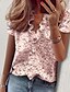 cheap Tops &amp; Blouses-Women&#039;s V Neck Puff Sleeve Blouse Casual Work