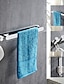 abordables Accessoires de Bain-porte-serviettes / étagère de salle de bain nouveau design / autocollant / créatif contemporain / moderne acier inoxydable 1pc - salle de bain simple / 1 porte-serviette mural（uniquement couleur b chrome）