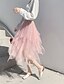 abordables Skirts-Mujer Falda y Vestido Columpio faldas de trabajo tutú Midi Faldas Multi capa Tul Color sólido Fiesta Víspera de Todos los Santos Verano Organdí Elegante Princesa Tutús Albaricoque Negro Blanco Rosa