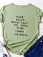abordables T-shirts-chemise d&#039;amis ils ne savent pas que nous savons qu&#039;ils savent que nous savons t-shirt femme mignonne lettre top t-shirt (s) gris