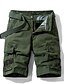 cheap Men&#039;s Bottoms-Men&#039;s Cargo Shorts Bermuda shorts Solid Color Camo with Side Pocket Multi Pocket Flap Pocket 100% Cotton Going out Streetwear Fashion Cargo Shorts ArmyGreen Blue