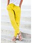 abordables Bottoms-Mujer Básico Pantalones de Deporte Pantalones Algodón Color sólido Media cintura Corte Ancho Azul Piscina Verde Ejército Amarillo Azul claro S M L XL XXL