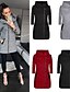 cheap Jackets-Women&#039;s Zipper Basic Casual Street Daily Outdoor clothing Holiday Coat Polyester Black Gray Red Spring Fall Hoodie Regular Fit S M L XL / Solid Color / Oversized