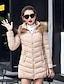 cheap Down&amp; Parkas-hot sale women&#039;s parka winter coat overcoat long down slim jacket outwear (gray, xl)