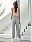 cheap Women&#039;s Clothing-Women&#039;s Casual / Sporty Sports Elastic Waist Pants Chinos Full Length Pants Stretchy Sports Fitness Plain Mid Waist Comfort Outdoor Gray S M L XL