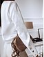 economico nuovo in camicetta-Per donna Camicia Blusa Nero Bianco Manica lunga Pulsante Lavoro Ufficio Colletto Mao Standard Primavera Autunno