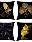 preiswerte Wurfkissen-4.0 Stück Kissenbezug Leinenoptik, Einfach Klassisch Blumen Reißverschluß Quadratisch Traditionell Klassisch