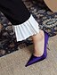 abordables Pumps &amp; Heels-Femme Chaussures à Talons Talon Aiguille Bout pointu Soie Couleur Pleine Noir Violet Jaune