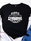 preiswerte T-shirts-Hippie Soul Shirt Frauen Hippie Bus Grafik T-Shirt Hippie Musik T-Shirts Sommer Kurzarm Tops Kleidung (grün-1, l)