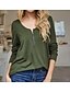 preiswerte Damenmode-litb basic Damen T-Shirt mit halber Knopfleiste langärmeliger Hohlrückenpullover hochwertige einfarbige Bluse Tagesoberteil