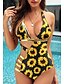 cheap One-Pieces-Women&#039;s Swimwear One Piece Monokini Bathing Suits trikini Normal Swimsuit Solid Color Color Block Backless Lace up Cut Out Flowers Black Padded Bathing Suits Fashion Sexy Sexy / New / Padded Bras