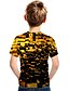 preiswerte Jungen T-Shirts &amp; Hemden-Kinder Jungen T-Shirt Kurzarm Regenbogen 3D-Druck Grafik 3D-Druck Farbblock Aktiv Strassenmode Sport 3-12 Jahre / Sommer