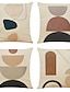 abordables Oreillers-4.0 pcs Housse de coussin Imitation Lin, simple Classique Imprime Géométrique Modern Zip Carré Traditionnel Classique