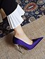 abordables Pumps &amp; Heels-Femme Chaussures à Talons Talon Aiguille Bout pointu Soie Couleur Pleine Noir Violet Jaune