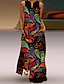 cheap All Sale-Women&#039;s Shift Dress Maxi long Dress Sleeveless Floral / Botanical Animal Print Spring Summer V Neck Classic &amp; Timeless 2021 S M L XL XXL 3XL 4XL 5XL