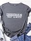 preiswerte T-shirts-Damen T-Shirt Grafik Text Buchstabe Druck Rundhalsausschnitt Grundlegend Oberteile 100% Baumwolle Weiß Schwarz Purpur