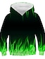 preiswerte Kapuzenpullover &amp; Sweatshirts für Jungen-Kinder Jungen Kapuzenpullover Langarm Grafik 3D Druck Purpur Rot Grün Kinder Oberteile Aktiv Silvester