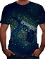 billige Tank Tops-Herre Afslappet 3D-udskrivning T-shirt 3D Kortærmet Nitte Net Toppe Sportstøj Sport Guld Rød Navyblå / Sommer