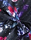 abordables Robes pour Filles-Robe Fille Enfants Petit Galaxie Tie Dye Plissé Casual Noir Mi-long Polyester Sans Manches Actif Robes