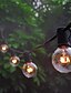baratos Mangueiras de LED-luzes de corda ao ar livre 7,62 m 25 pés g40 lâmpadas para casamento quintal bistrô pátio varanda decoração da casa fio de luz globo 7w 220-240v