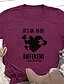 billige T-shirts-Dame Hjem Daglig T skjorte Kortermet Grafisk Hjerte Bokstaver Rund hals Trykt mønster Grunnleggende Topper Tynn Grønn Blå Rosa S