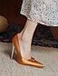 cheap Pumps &amp; Heels-Women&#039;s Heels Stiletto Heel Pointed Toe Silk Solid Colored Black Purple Yellow