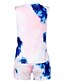 cheap Two Piece Sets-Women&#039;s Basic Cinched Tie Dye Home Vacation Two Piece Set Crew Neck Loungewear Shorts Tank Top Tracksuit Shorts Sets Drawstring Tops
