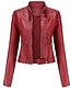 cheap Jackets-Elegant Women&#039;s Daily Faux Leather Jacket