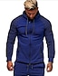 cheap Best Sellers-Men&#039;s Striped Color Block Full Zip Hoodie Hooded Zipper Daily Fitness Sportswear Basic Hoodies Sweatshirts  Long Sleeve Blue White Black